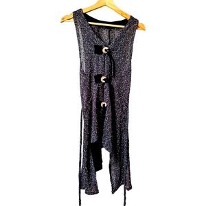 Kaktus Sheer Button Cardigan/Vest